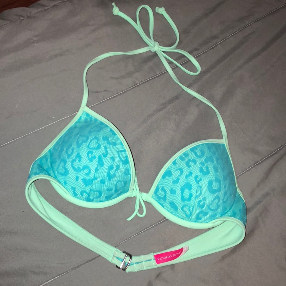 Halter swim suit top.